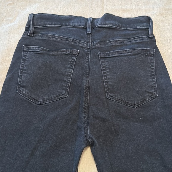 Ann Taylor LOFT Flare Crop Black Denim Jeans - Picture 7 of 8